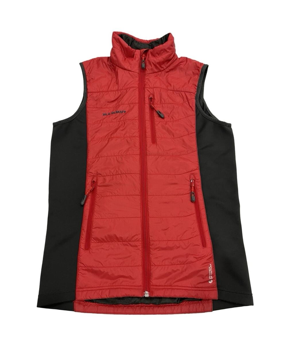 Mammut Mens Alpha Vest Size S Red Hybrid Lightweight Polartec Quilted Insulated